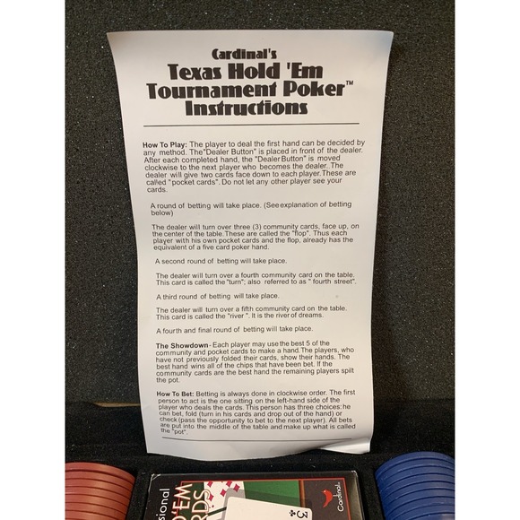 Vintage Cardinal's Texas Hold'em Poker Tournament Chip Set Metal Aluminum Case - Picture 2 of 12